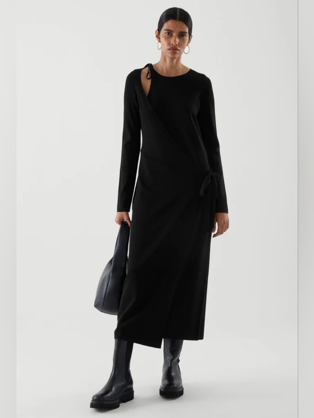NWOT COS Asymmetric Knitted Wrap Dress